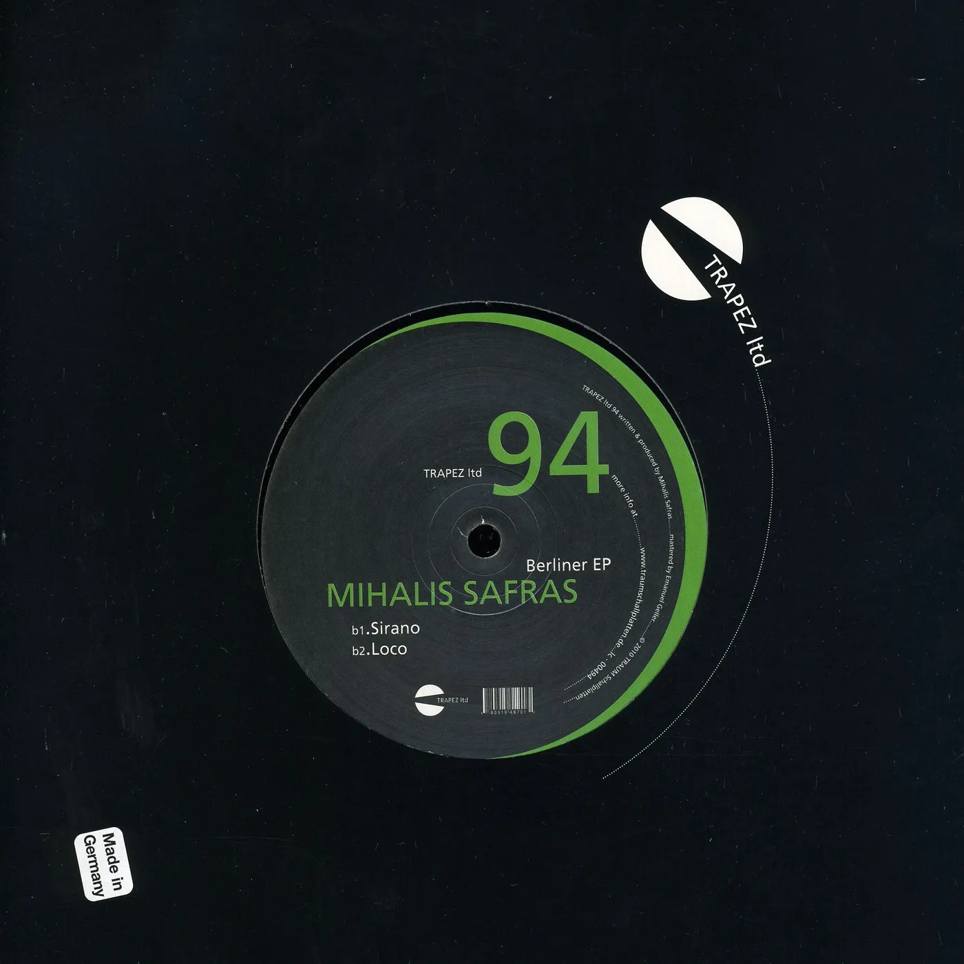 Mihalis Safras BERLINER Vinyl Record