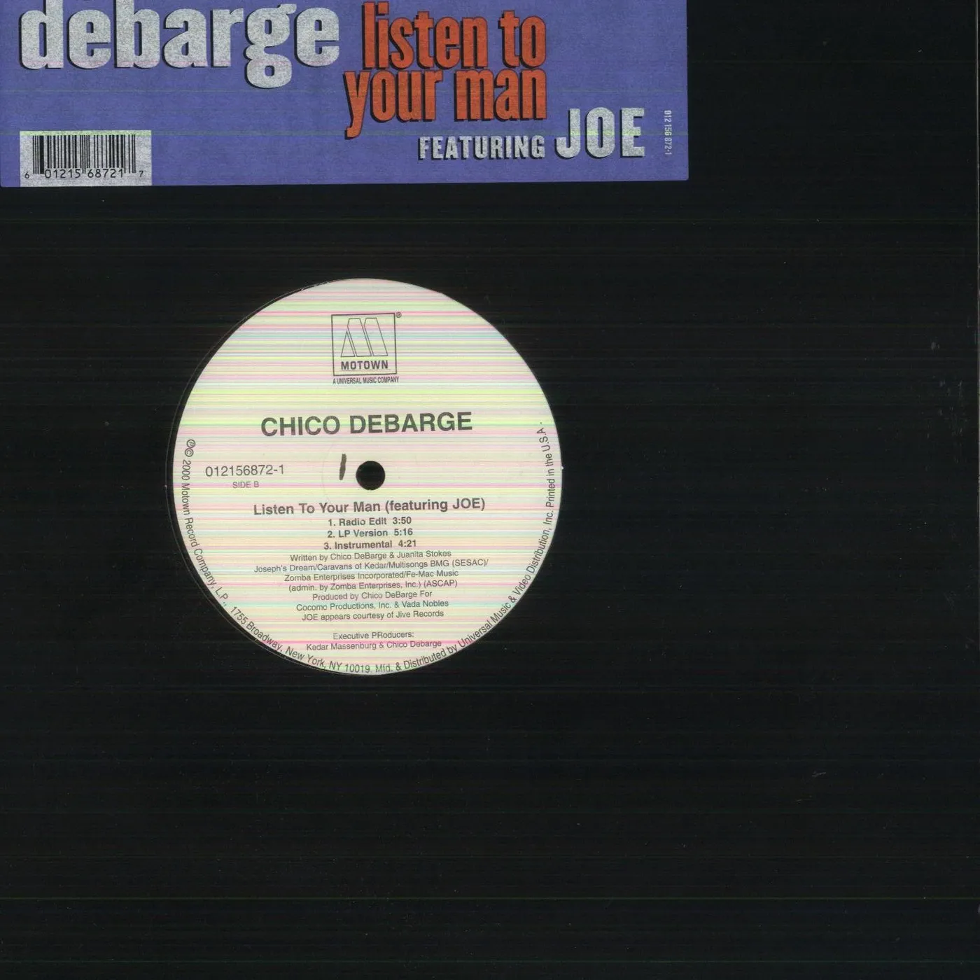 Chico DeBarge Listen To Your Man Vinyl Record
