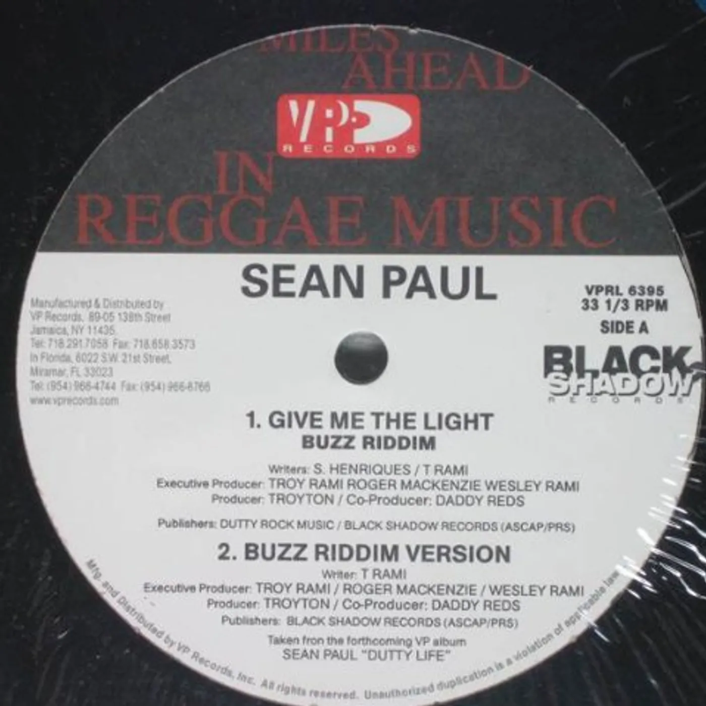 Sean Paul GIVE ME LIGHT / LIKE GLUE Vinyl Record