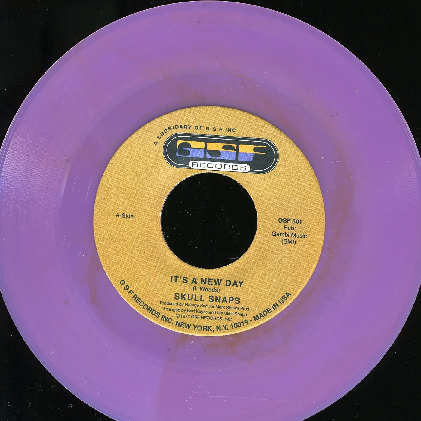 Skull Snaps IT'S A NEW DAY / I TURN MY BACK ON LOVE Vinyl Record