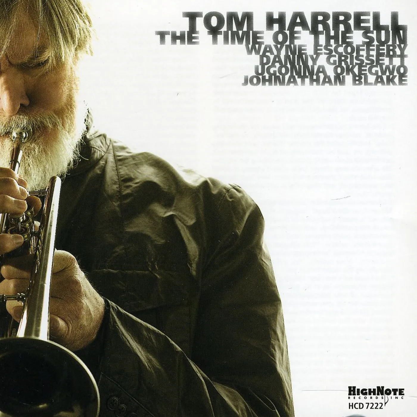 Tom Harrell TIME OF THE SUN CD