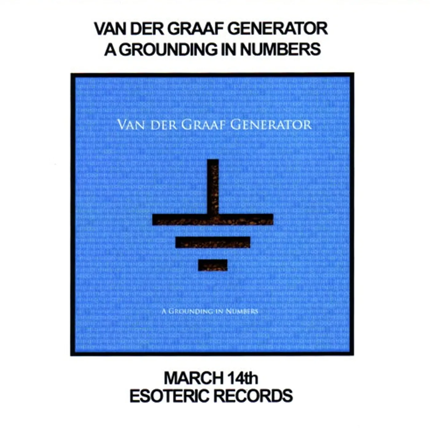 Van Der Graaf Generator GROUNDING IN NUMBERS Vinyl Record