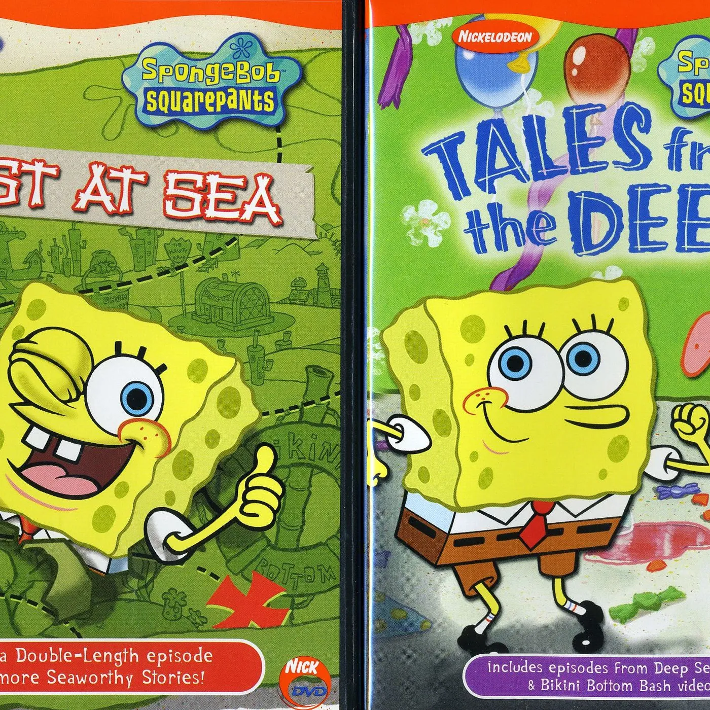 Spongebob Squarepants LOST AT SEA / TALES FROM THE DEEP DVD