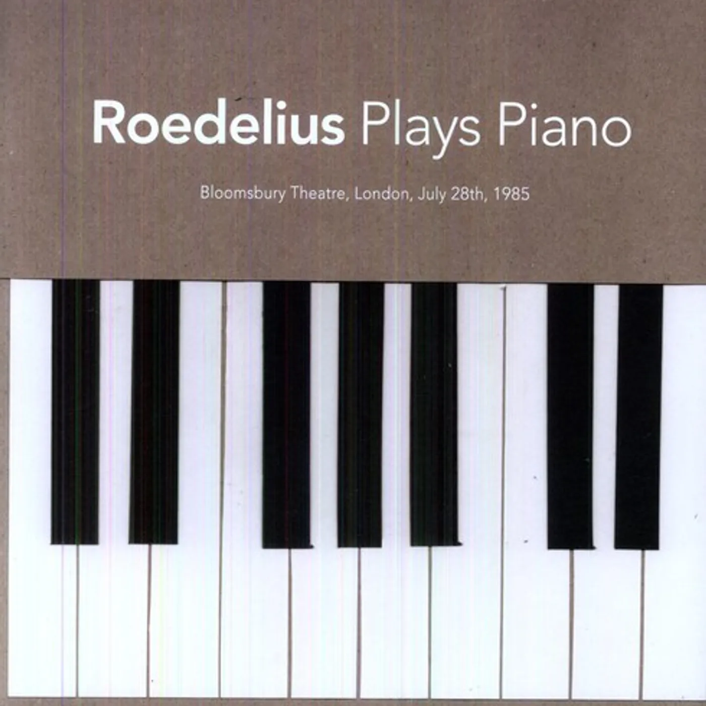 Roedelius PLAYS PIANO: LIVE IN LONDON 1985 Vinyl Record
