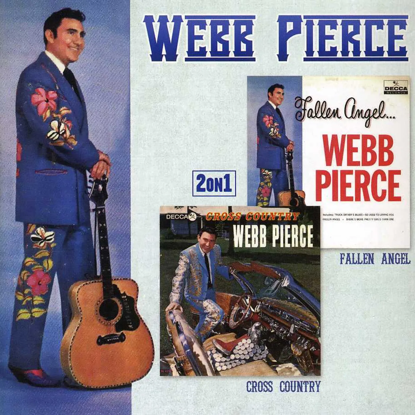 Webb Pierce FALLEN ANGEL / CROSS COUNTRY CD