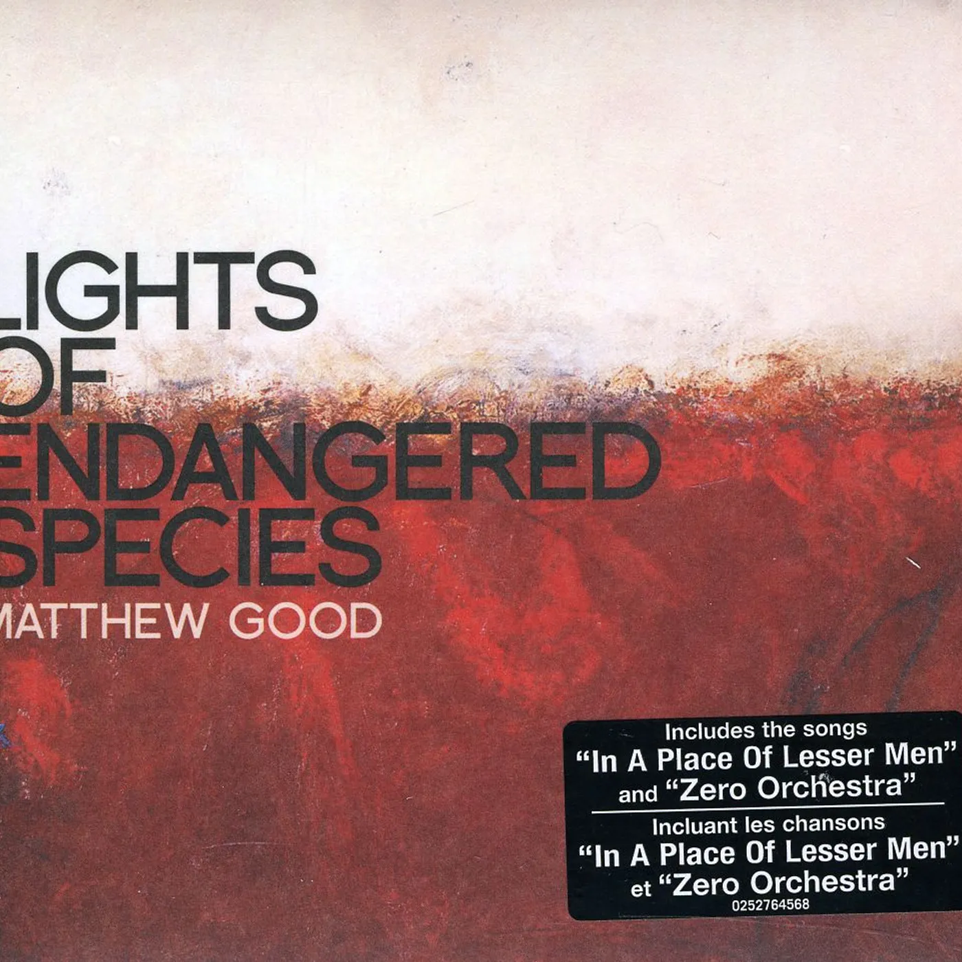 Matthew Good LIGHTS OF ENDANGERED SPECIES CD