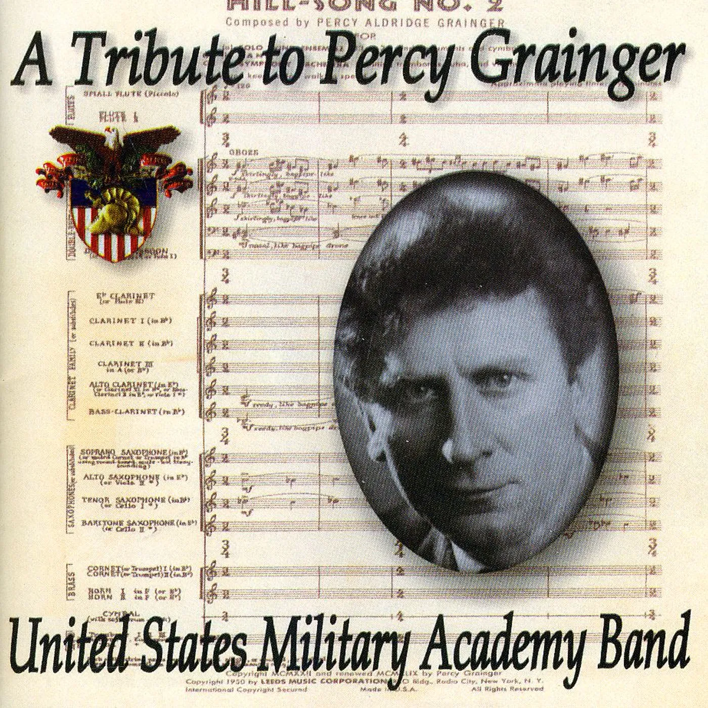 US Military Academy Band TRIBUTE TO PERCY GRAINGER CD