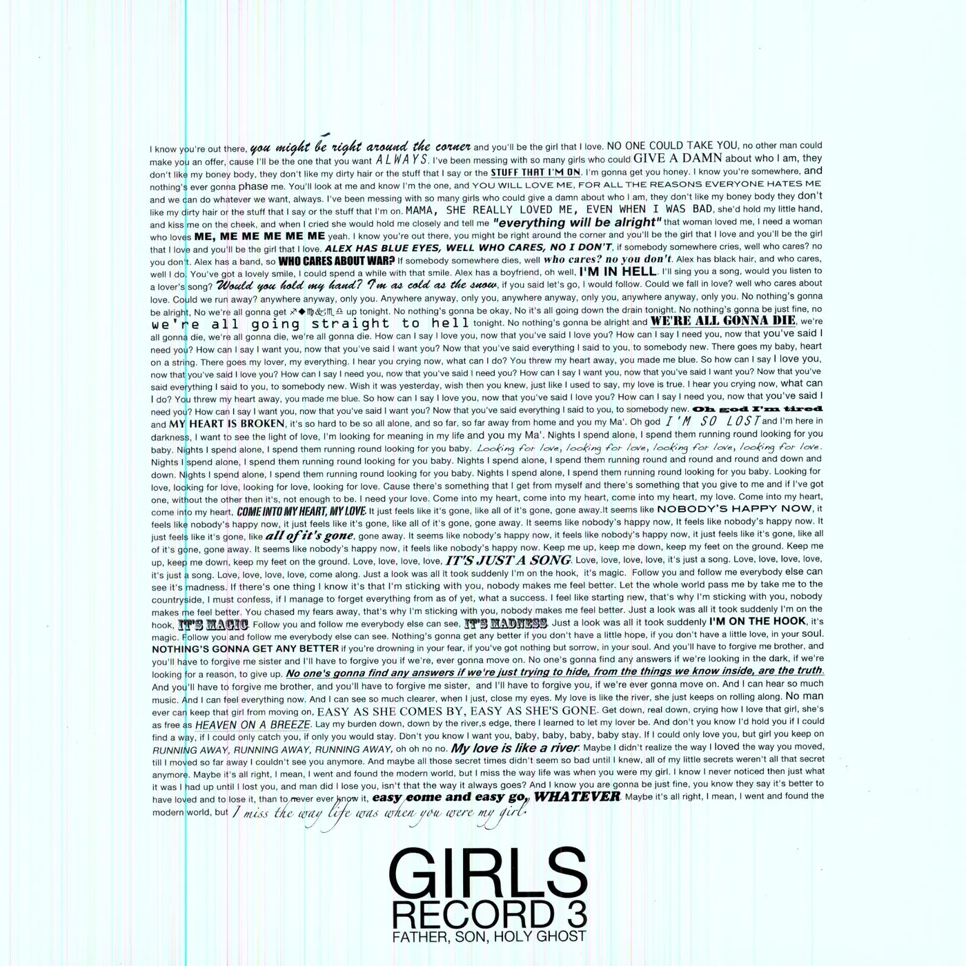 Girls Father Son Holy Ghost Vinyl Record