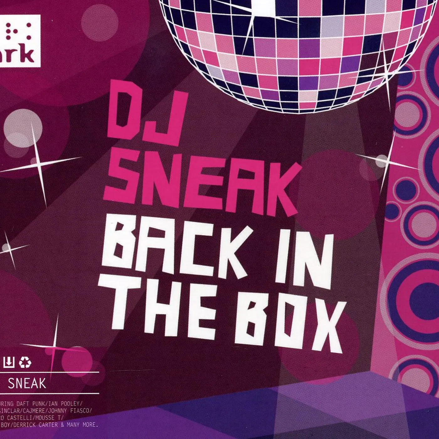 DJ Sneak BACK IN THE BOX: MIXED CD