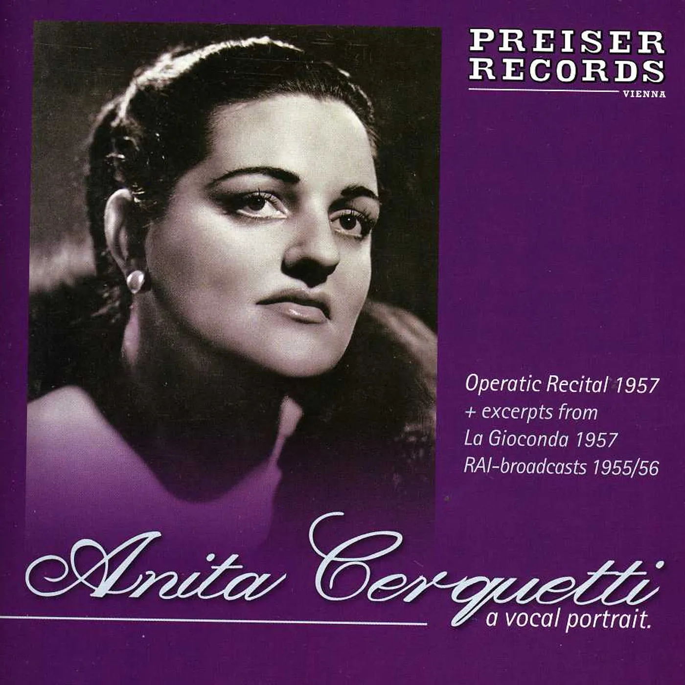 Anita Cerquetti VOCAL PORTRAIT CD