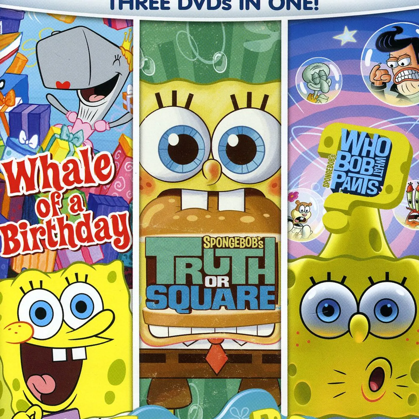 Spongebob Squarepants TRUTH OR SQUARE & WHO BOB WHAT PANTS & WHALE OF A DVD
