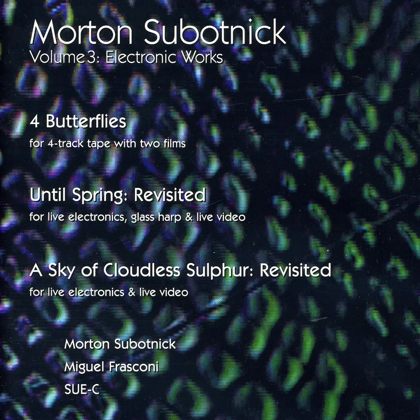 Morton Subotnick ELECTRONIC WORKS 3 DVD