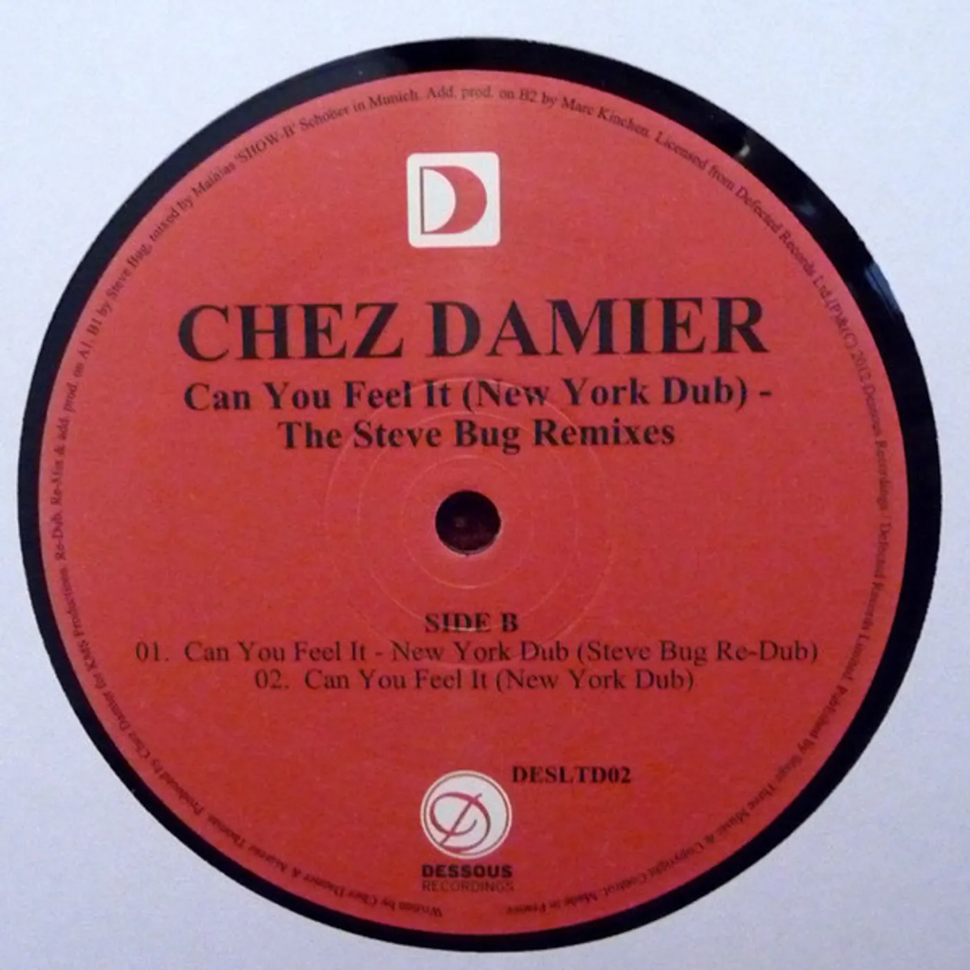 Chez Damier CAN YOU FEEL IT (NEW YORK DUB) / STEVE BUG REMIXES Vinyl Record