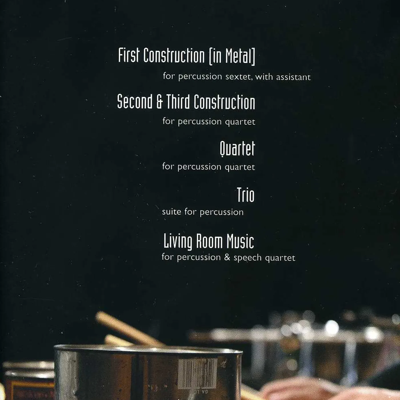John Cage WORKS FOR PERCUSSION 2 DVD