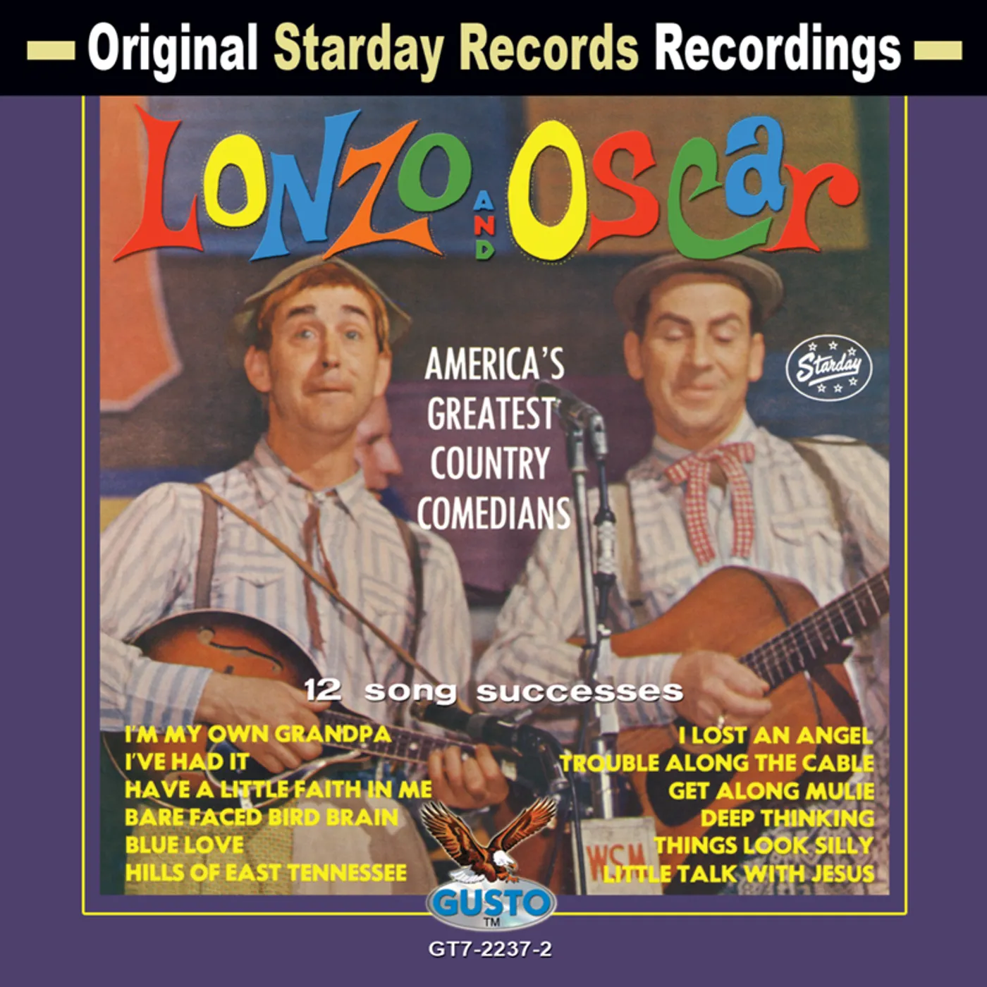 Lonzo & Oscar AMERICA'S GREATEST COUNTRY COMEDIANS CD