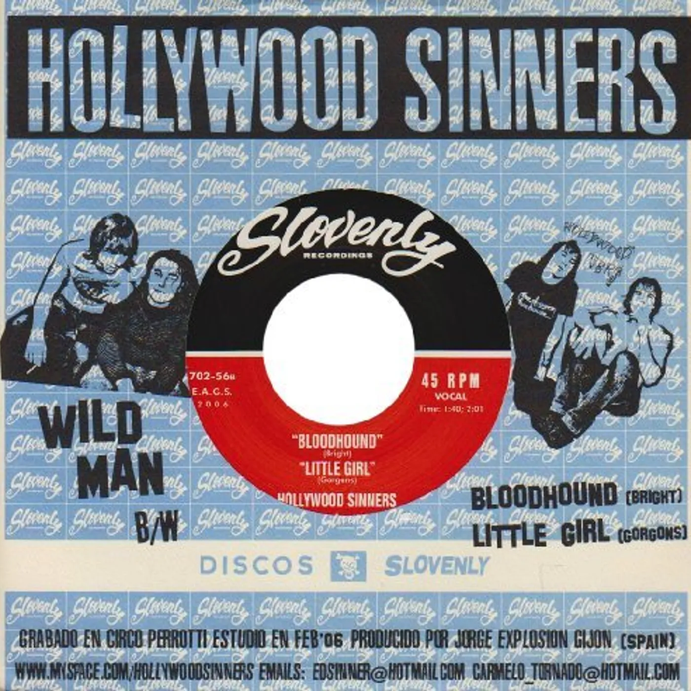 Hollywood Sinners WILD MAN Vinyl Record