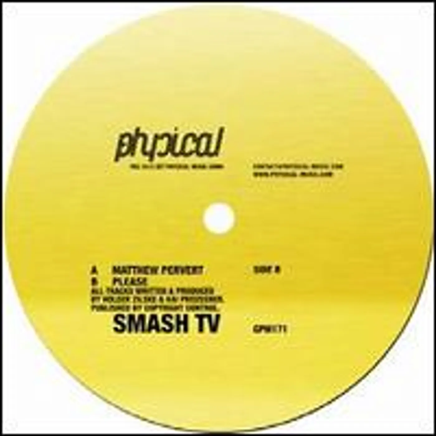 Smash TV Matthew Pervert Vinyl Record