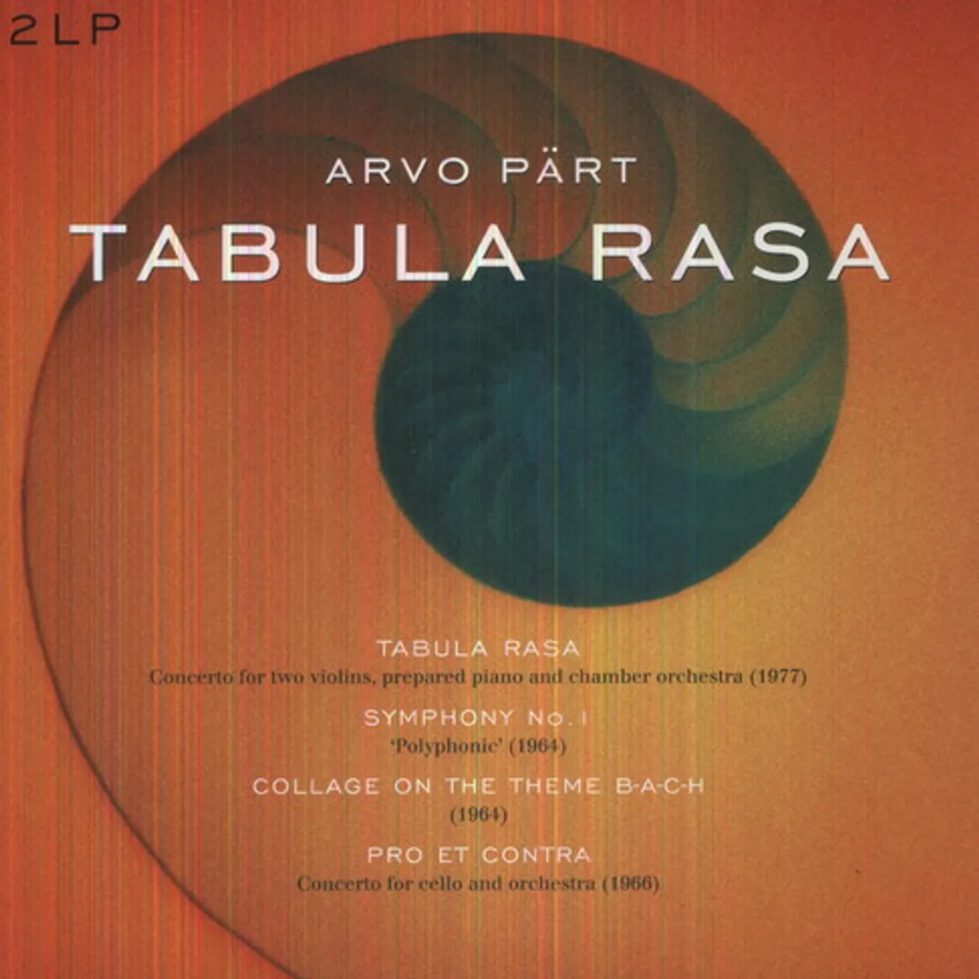 Arvo Pärt Tabula Rasa Vinyl Record