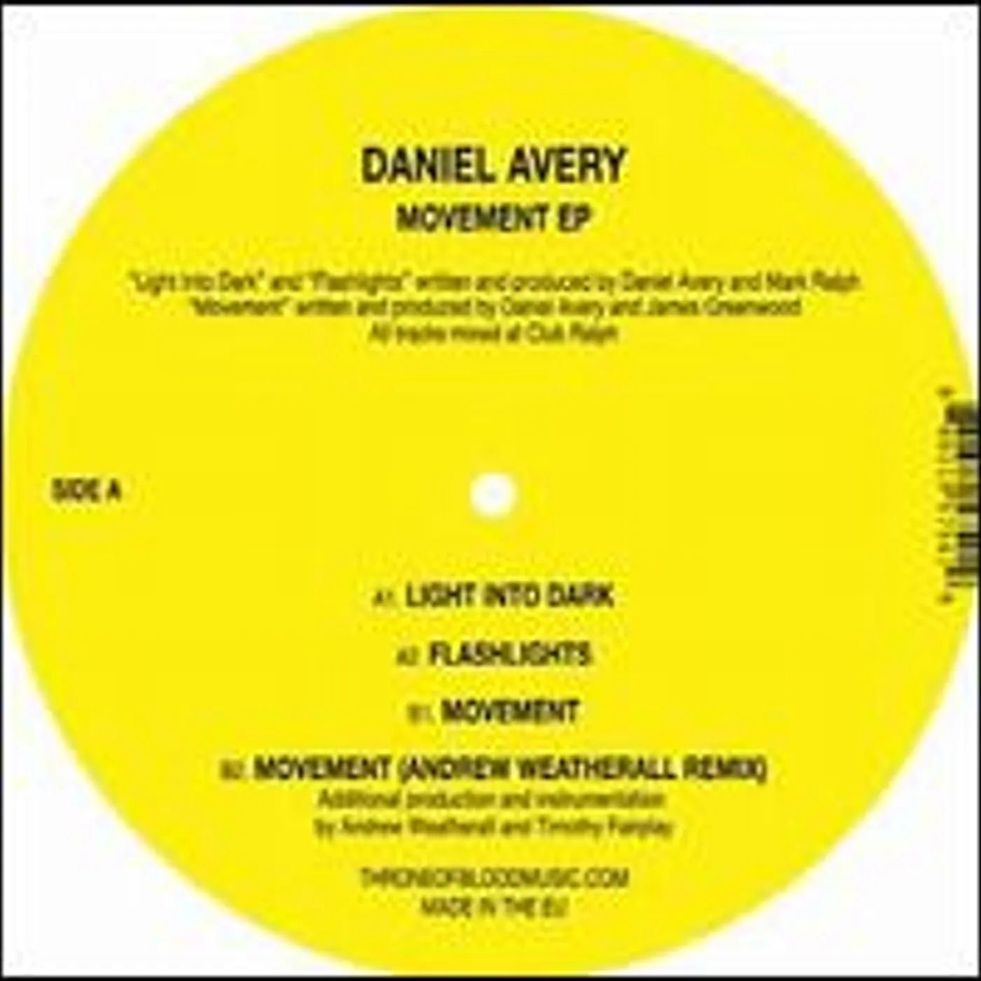 Daniel Avery MOVEMENT Vinyl Record