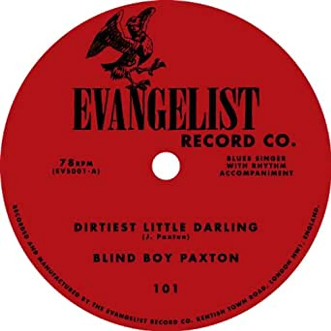Blind Boy Paxton DIRTIEST LITTLE DARLING / RAILROAD BILL Vinyl Record