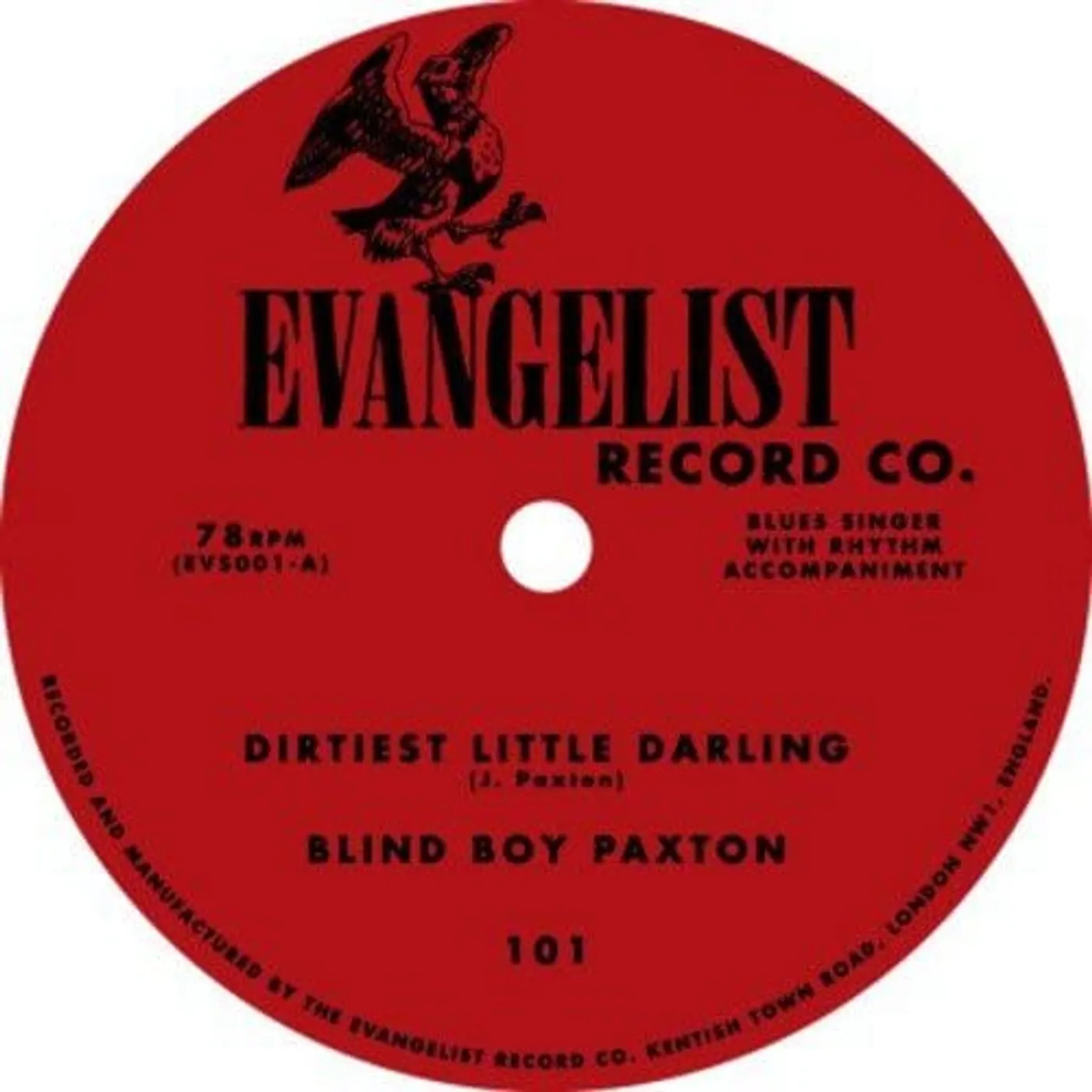 Blind Boy Paxton Dirtiest Little Darling / Railroad Bill Vinyl Record