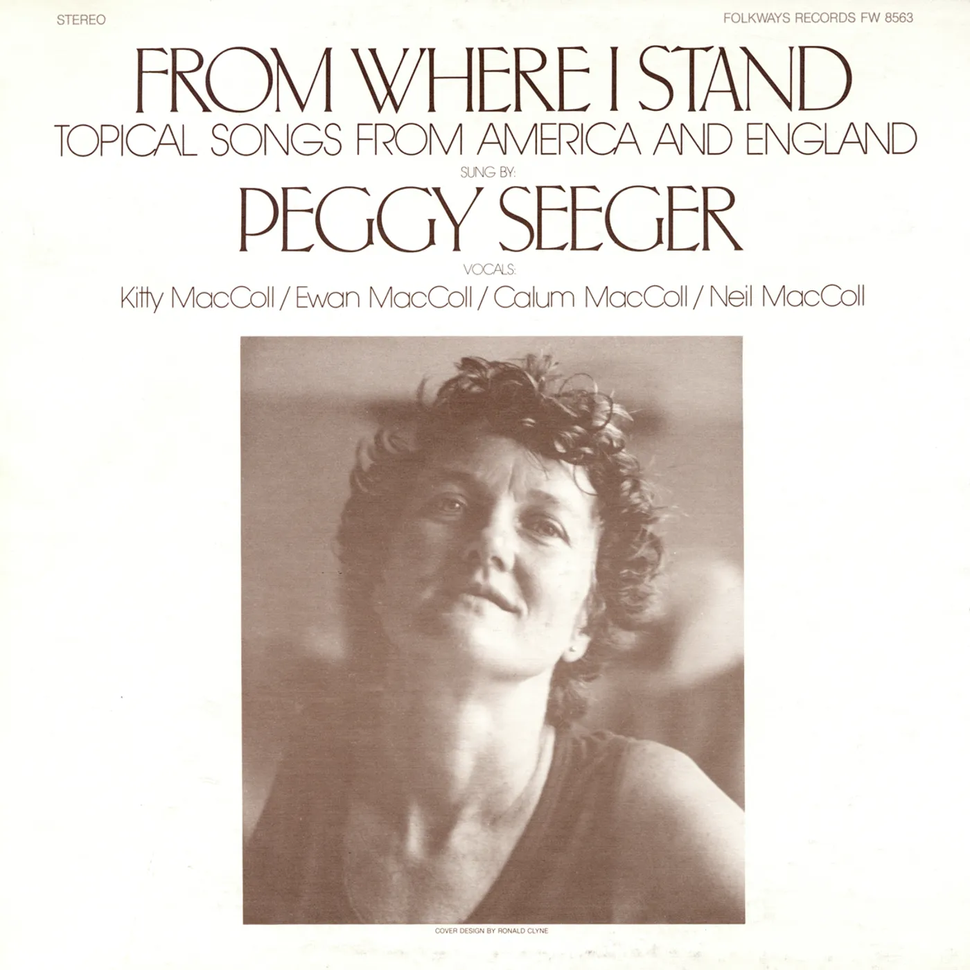 Peggy Seeger FROM WHERE I STAND: TOPICAL SONGS FROM AMERICA CD