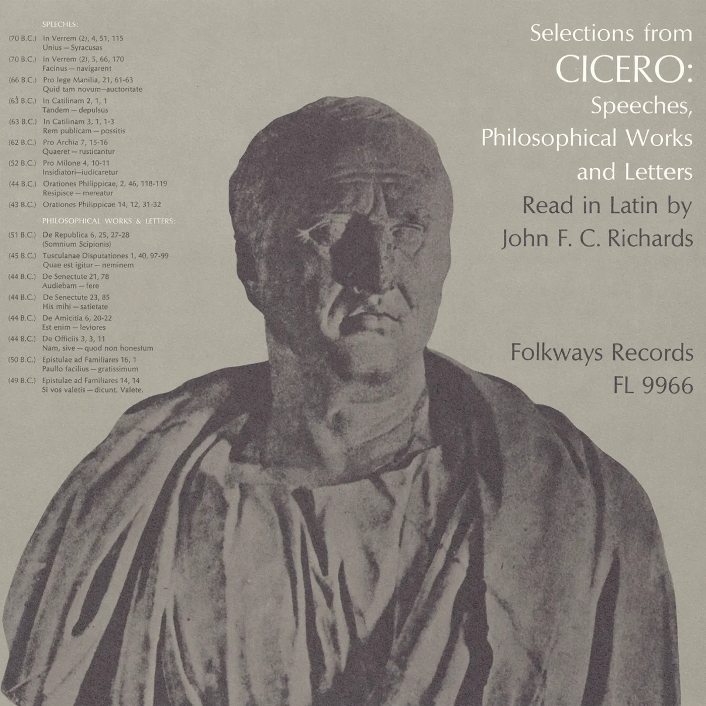 John F.C. Richards SELECTIONS FROM CICERO CD