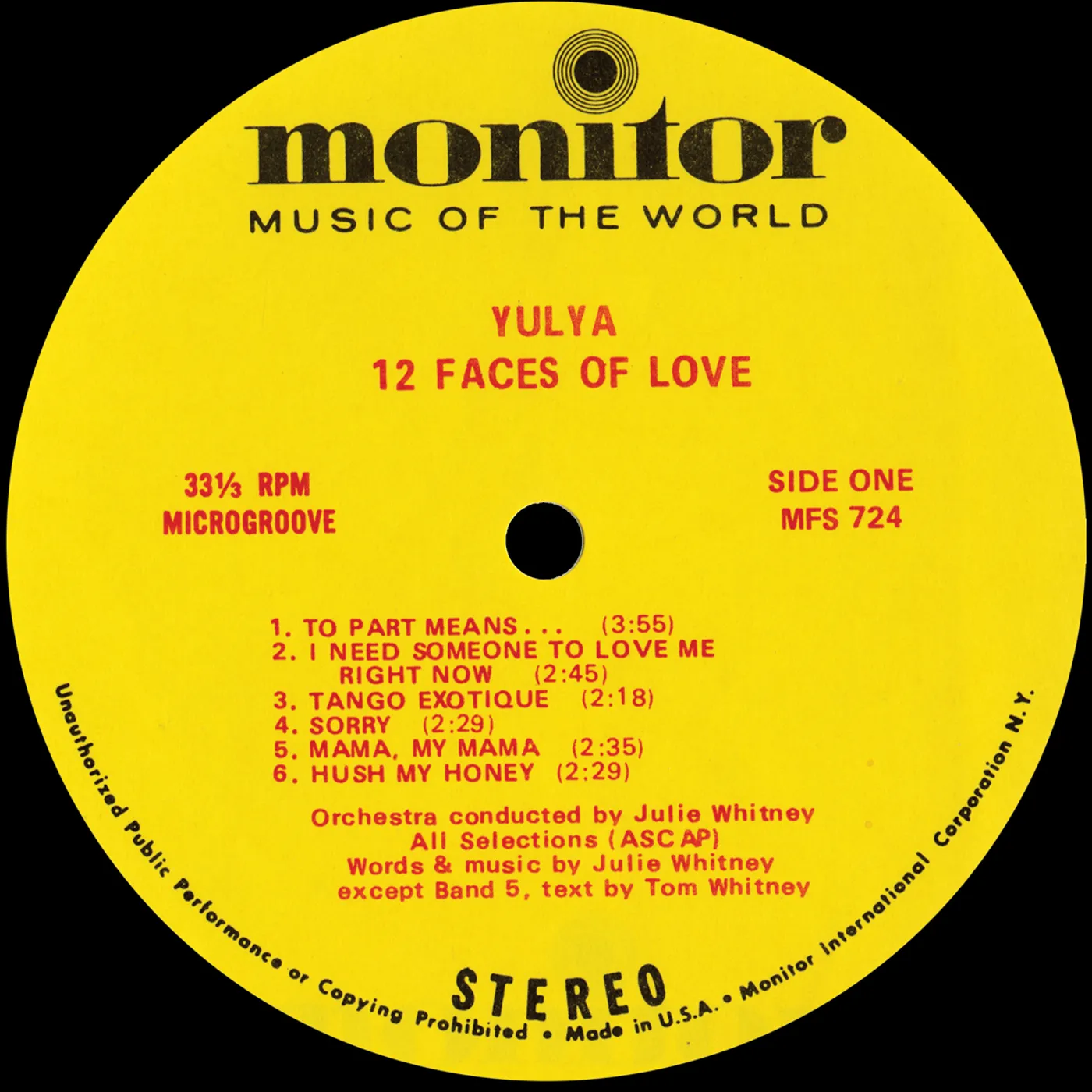 Yulya TWELVE FACES OF LOVE CD