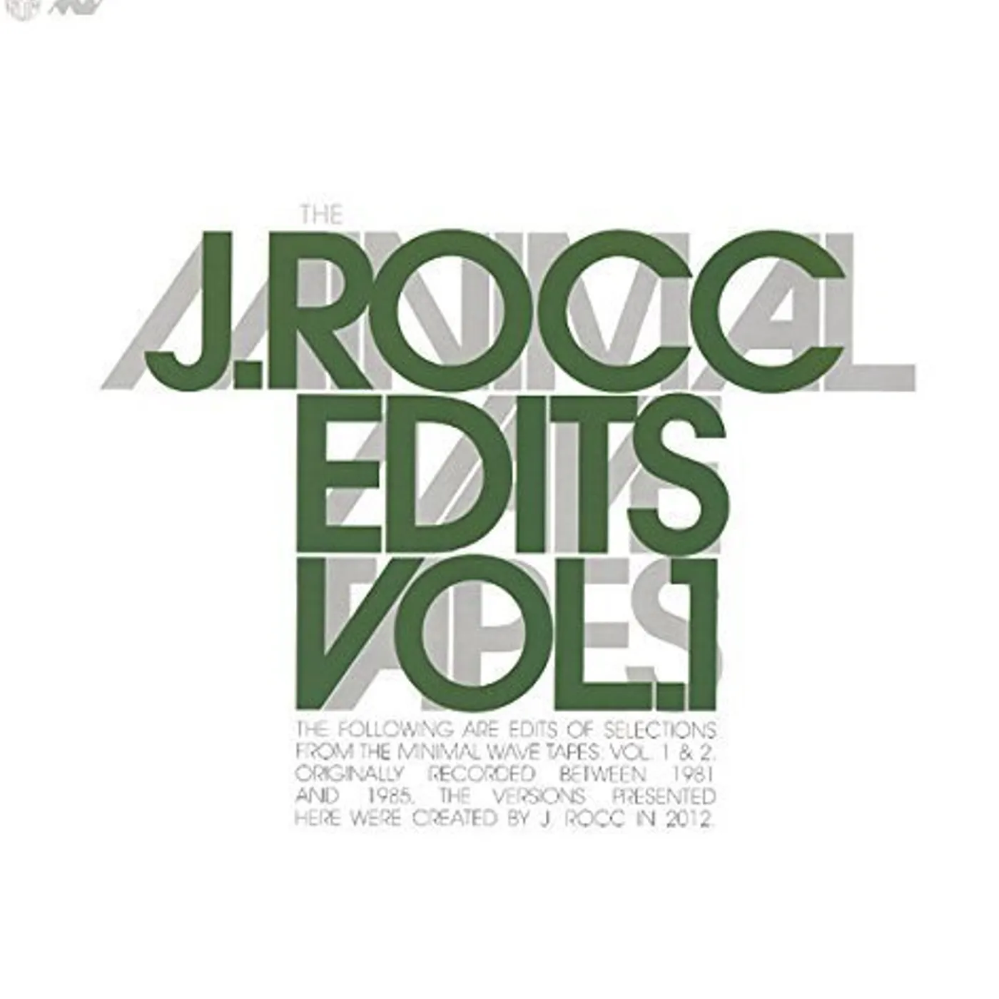 J Rocc MINIMAL WAVE EDITS 1 Vinyl Record