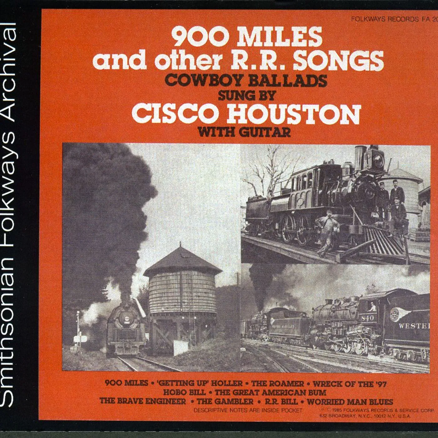 Cisco Houston 900 MILES AND OTHER R.R. SONGS CD