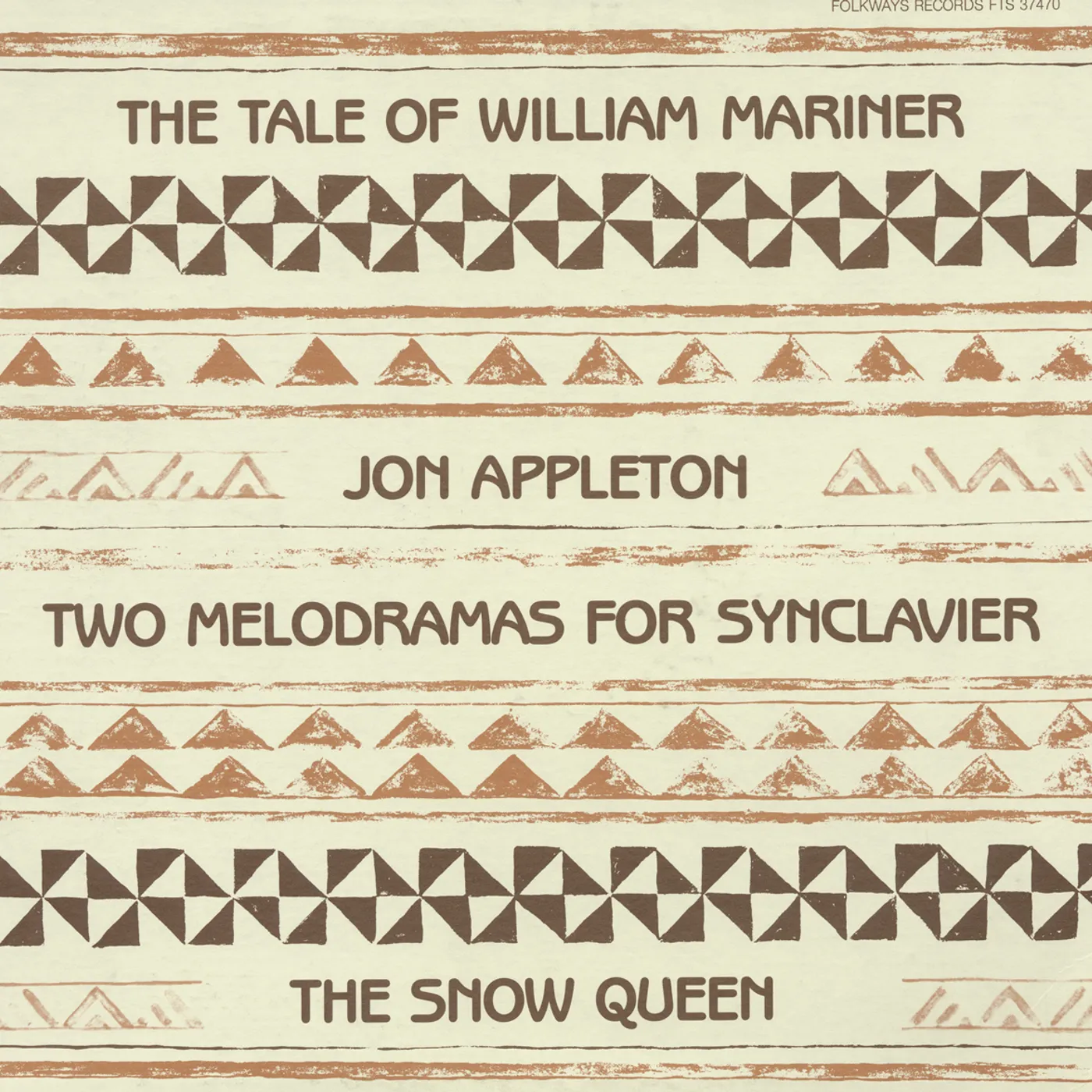 Jon Appleton TWO MELODRAMAS FOR SYNCLAVIER CD