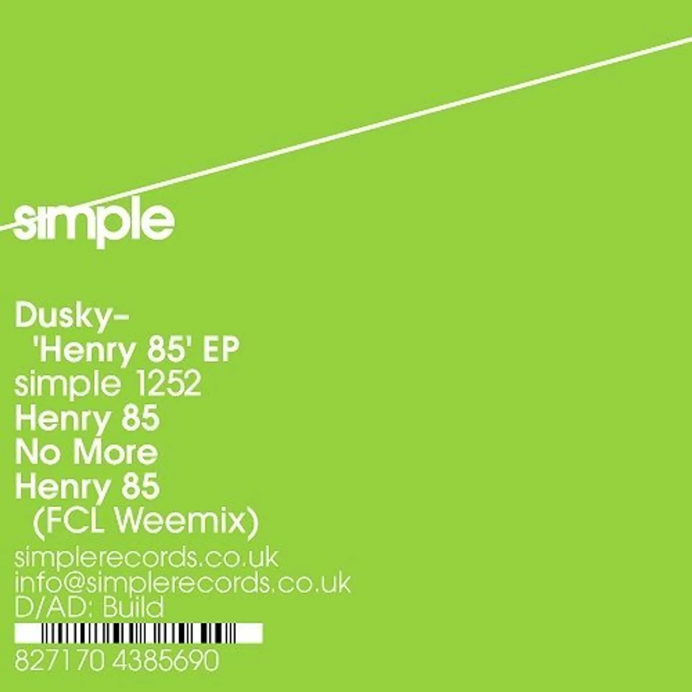 Dusky Henry 85 Vinyl Record