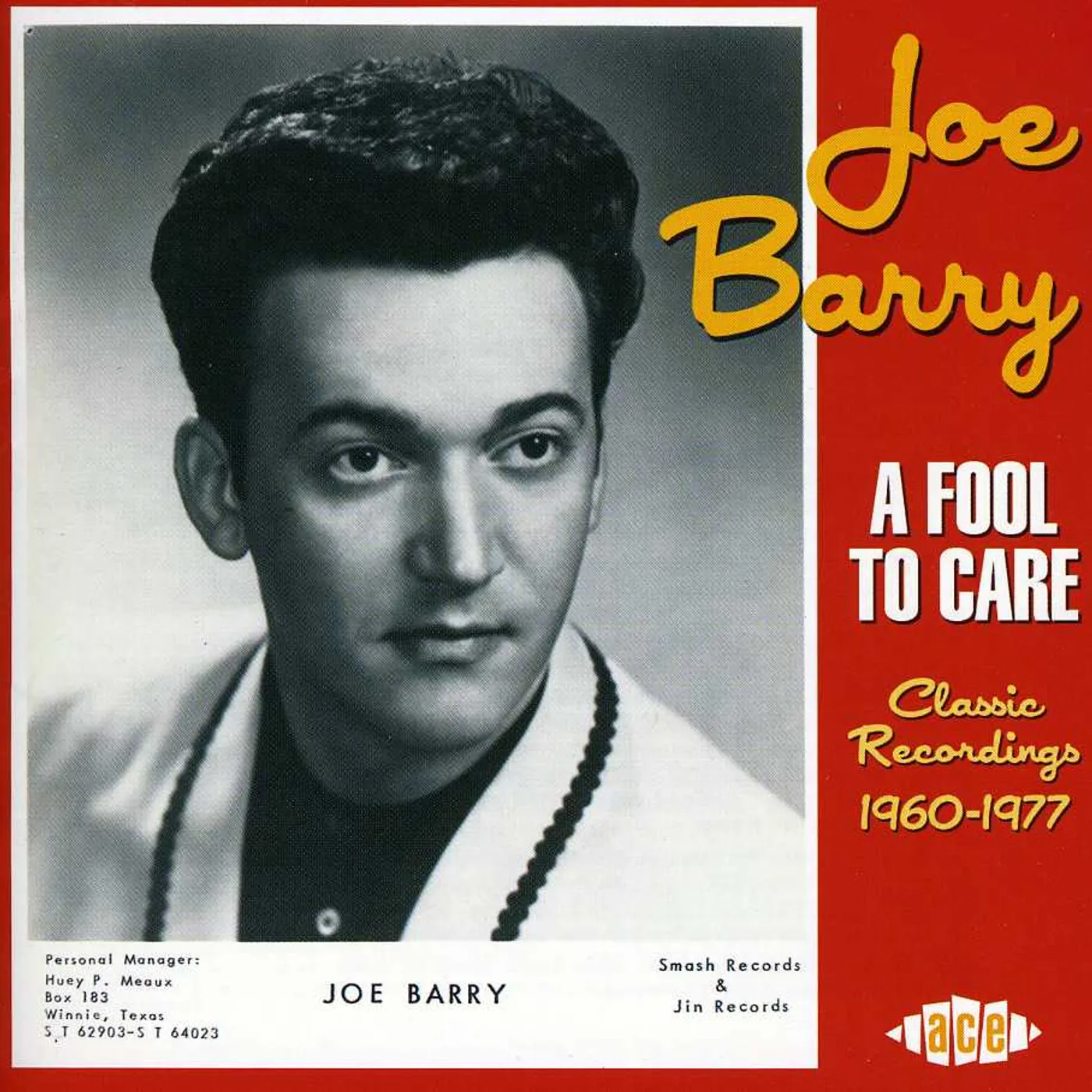 Joe Barry FOOL TO CARE CD