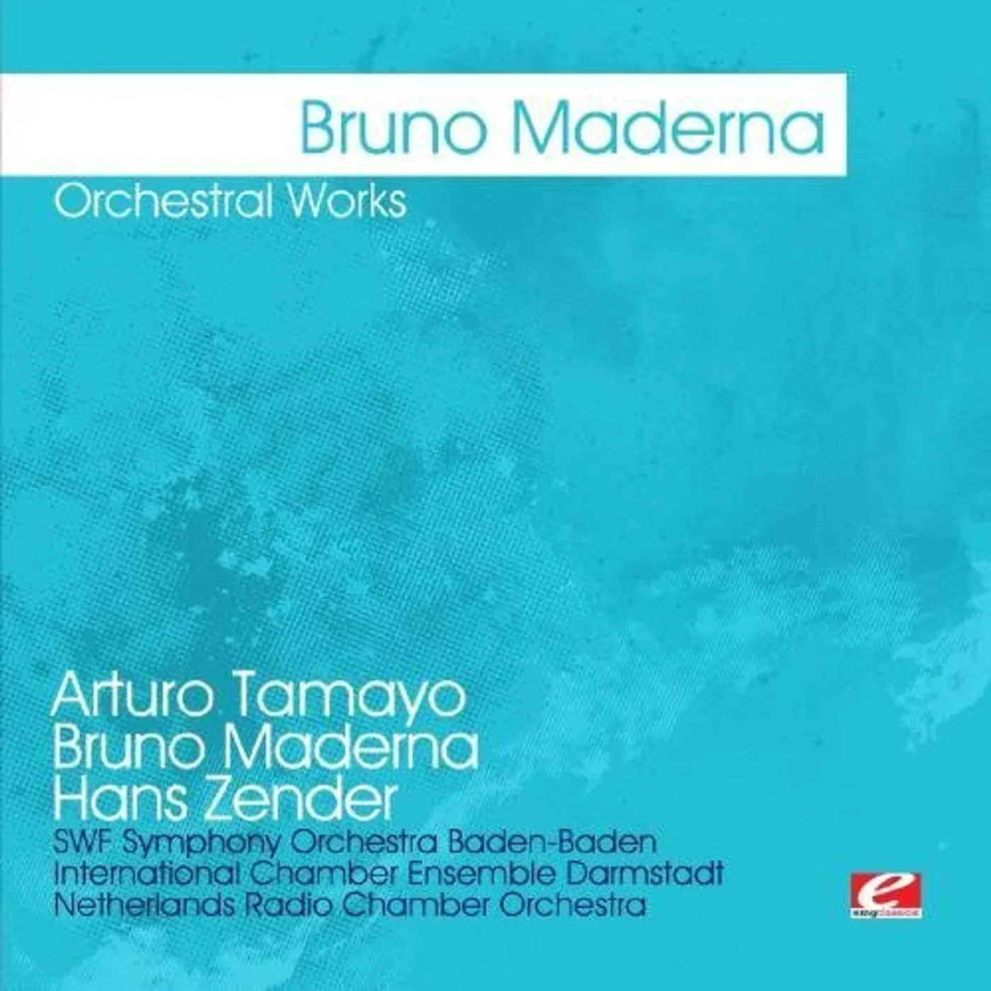 Bruno Maderna MADERNA: ORCHESTRAL WORKS CD