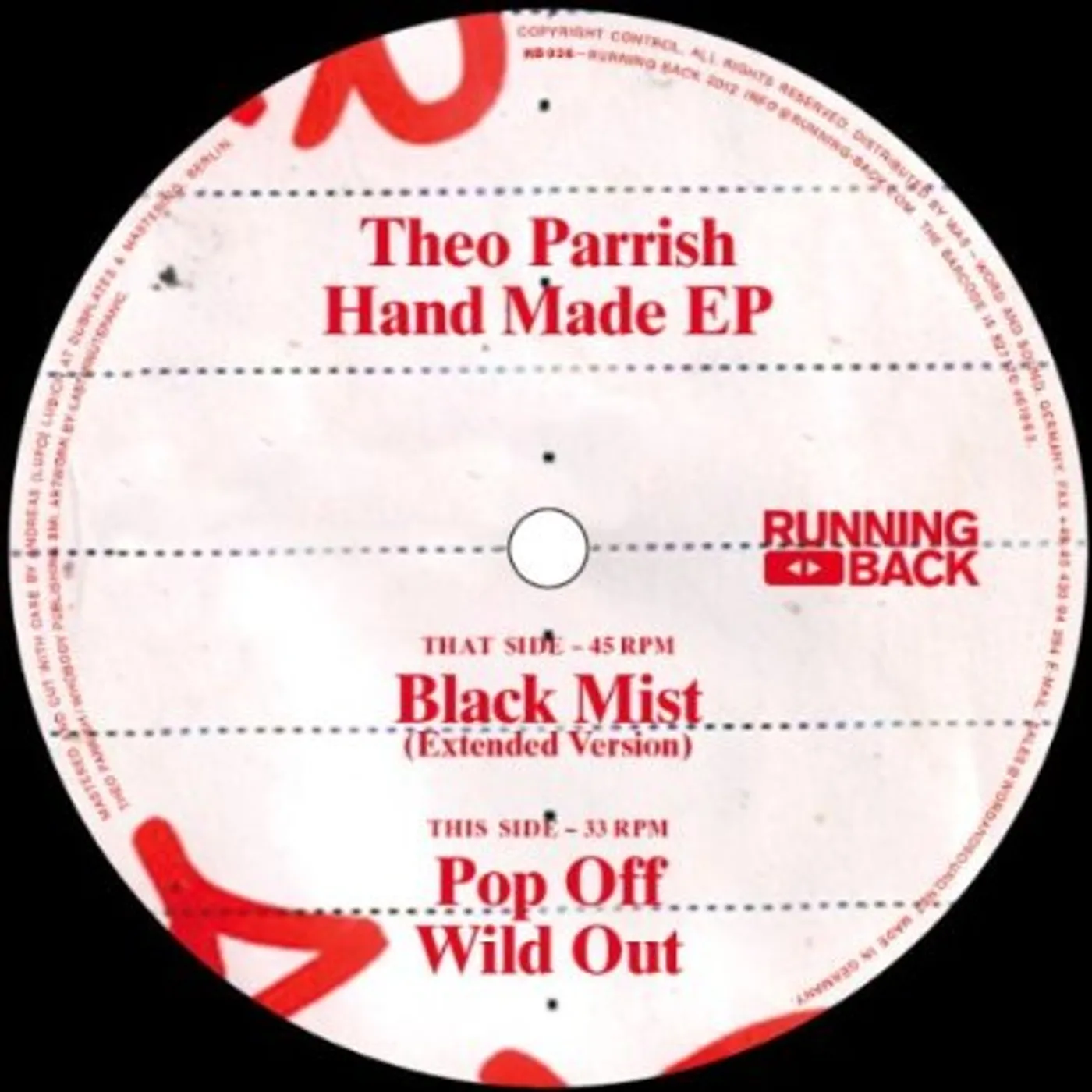 Theo Parrish Hand Made Vinyl Record