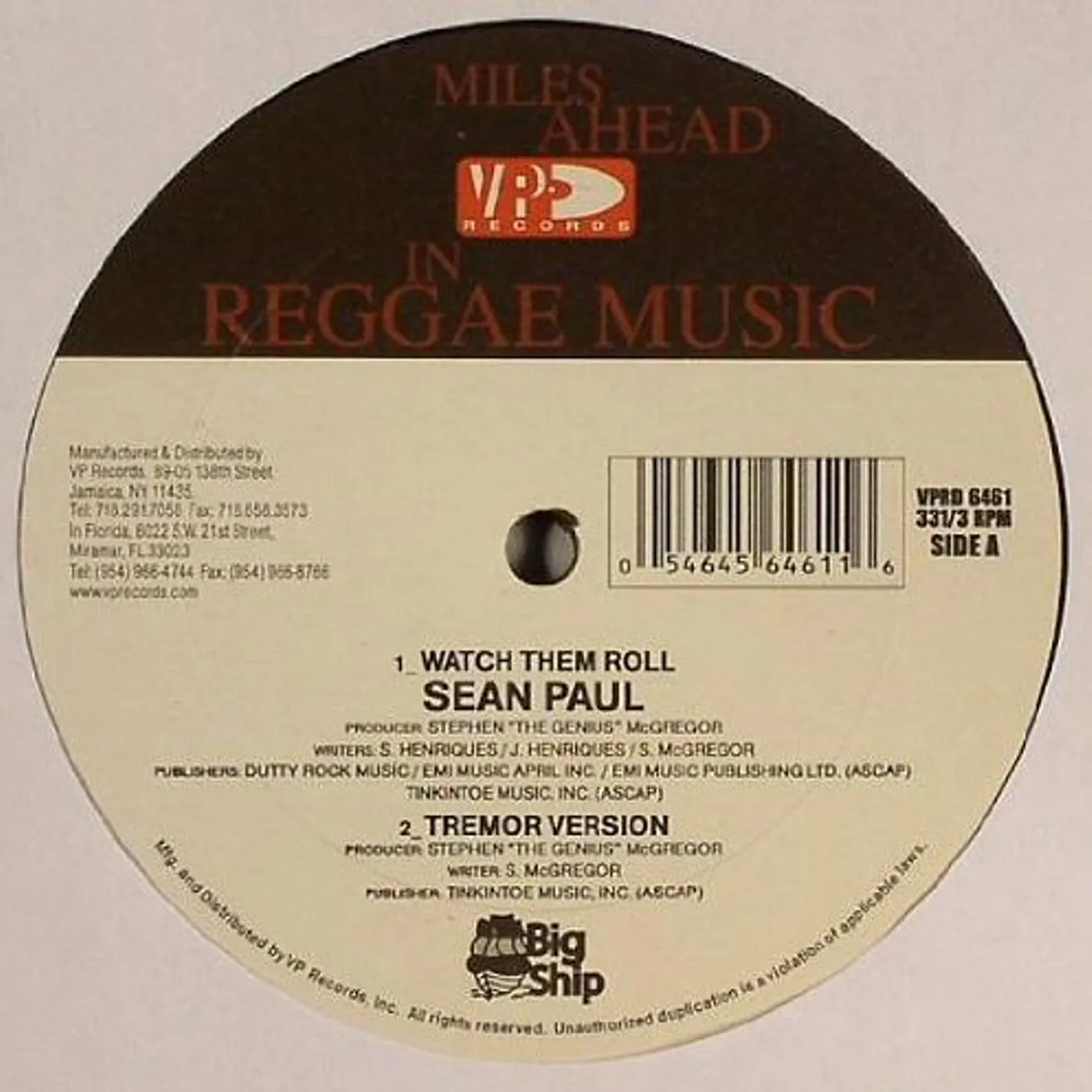 Sean Paul WATCH THEM ROLL Vinyl Record