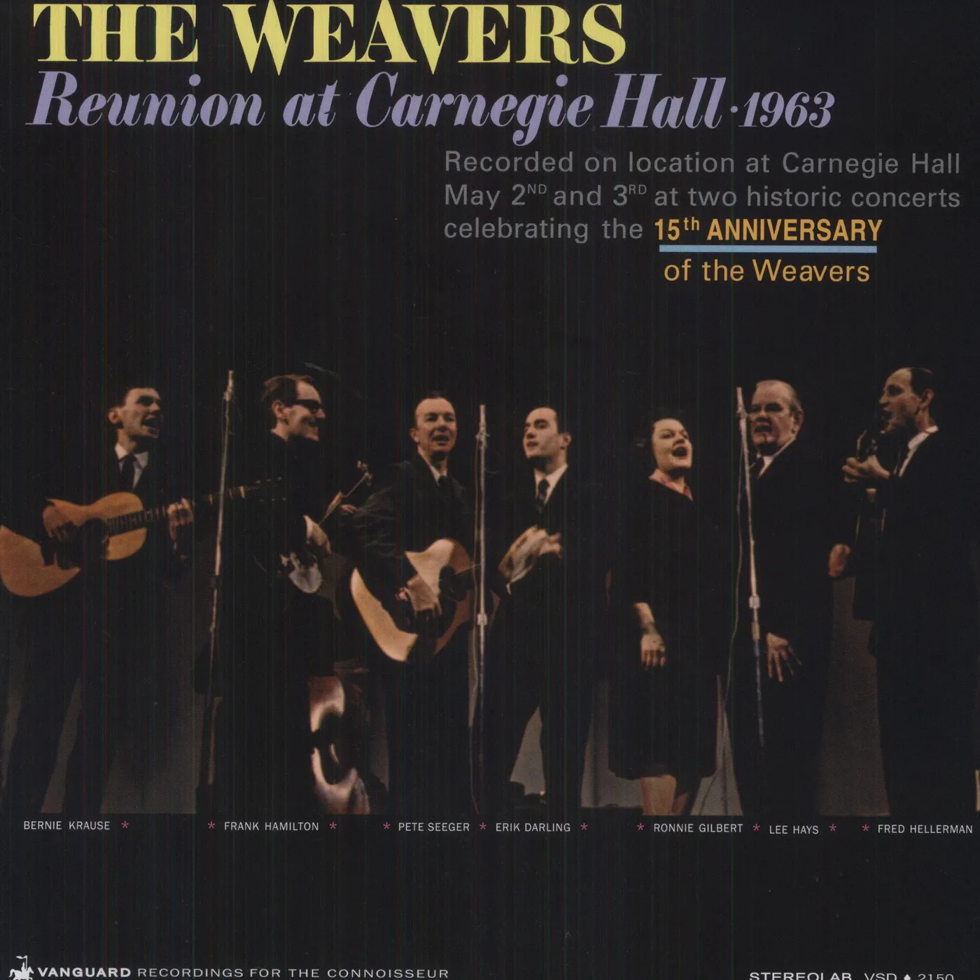 Weavers REUNION AT CARNEGIE HALL 1963 Vinyl Record