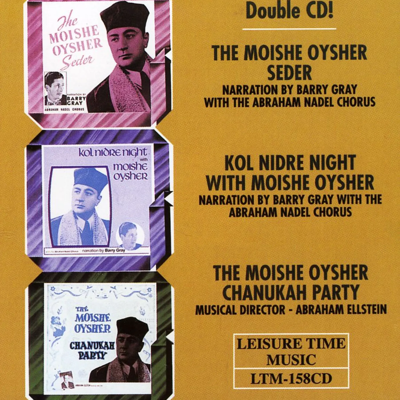 MOISHE OYSHER: PASSOVER SEDER KOL NIDREI CHANUKAH CD