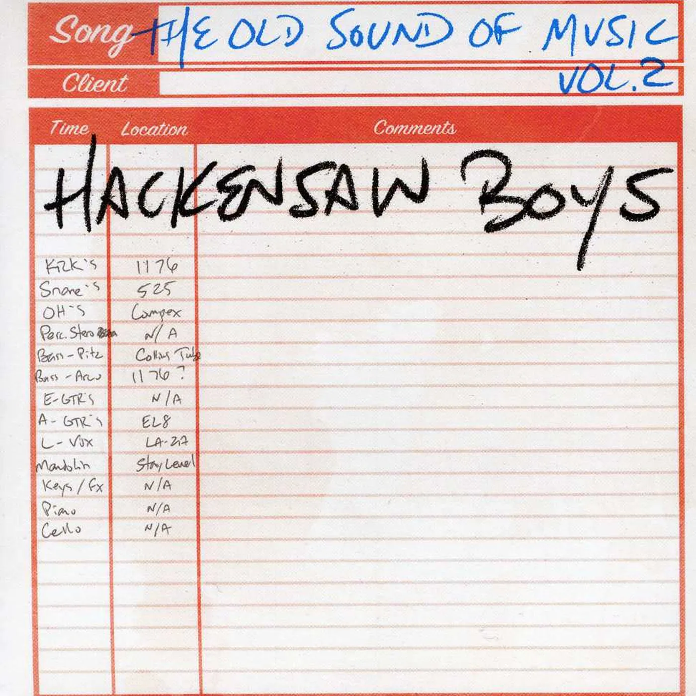 Hackensaw Boys OLD SOUND OF MUSIC 2 CD