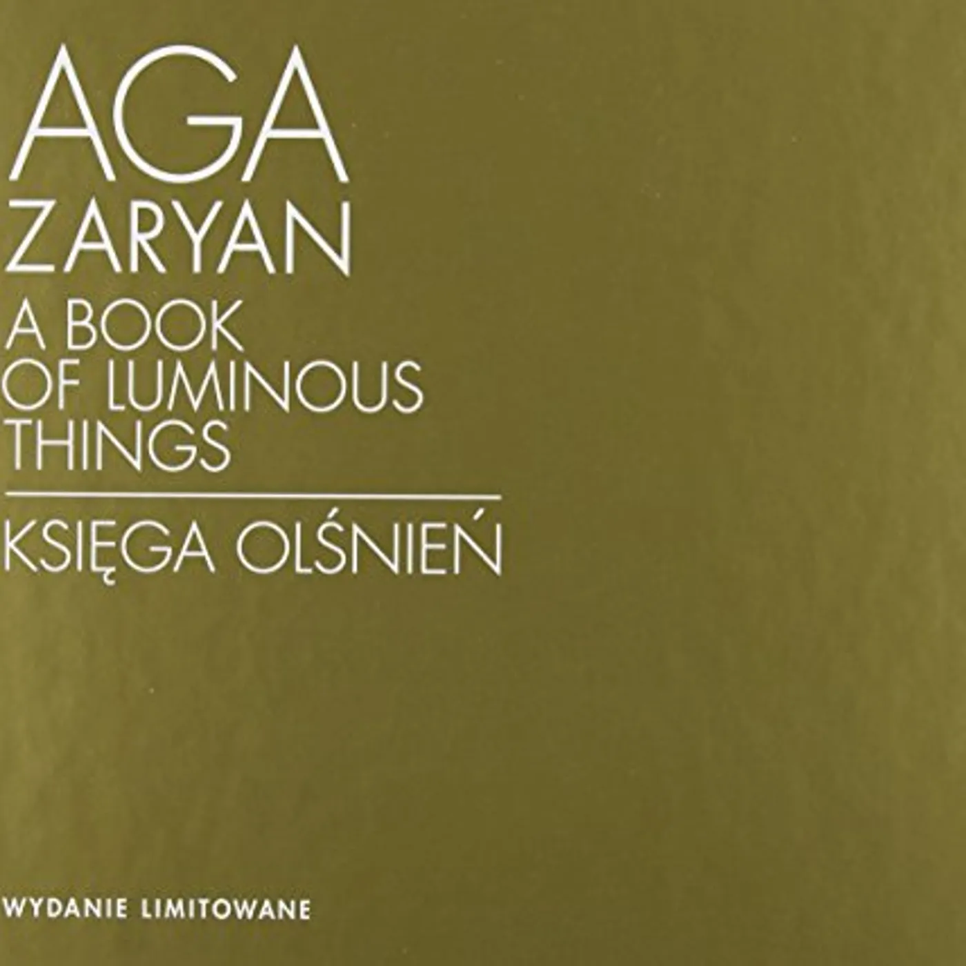 Aga Zaryan BOOK OF LUMINOUS THINGS / KSIEGA OLSNIEN CD