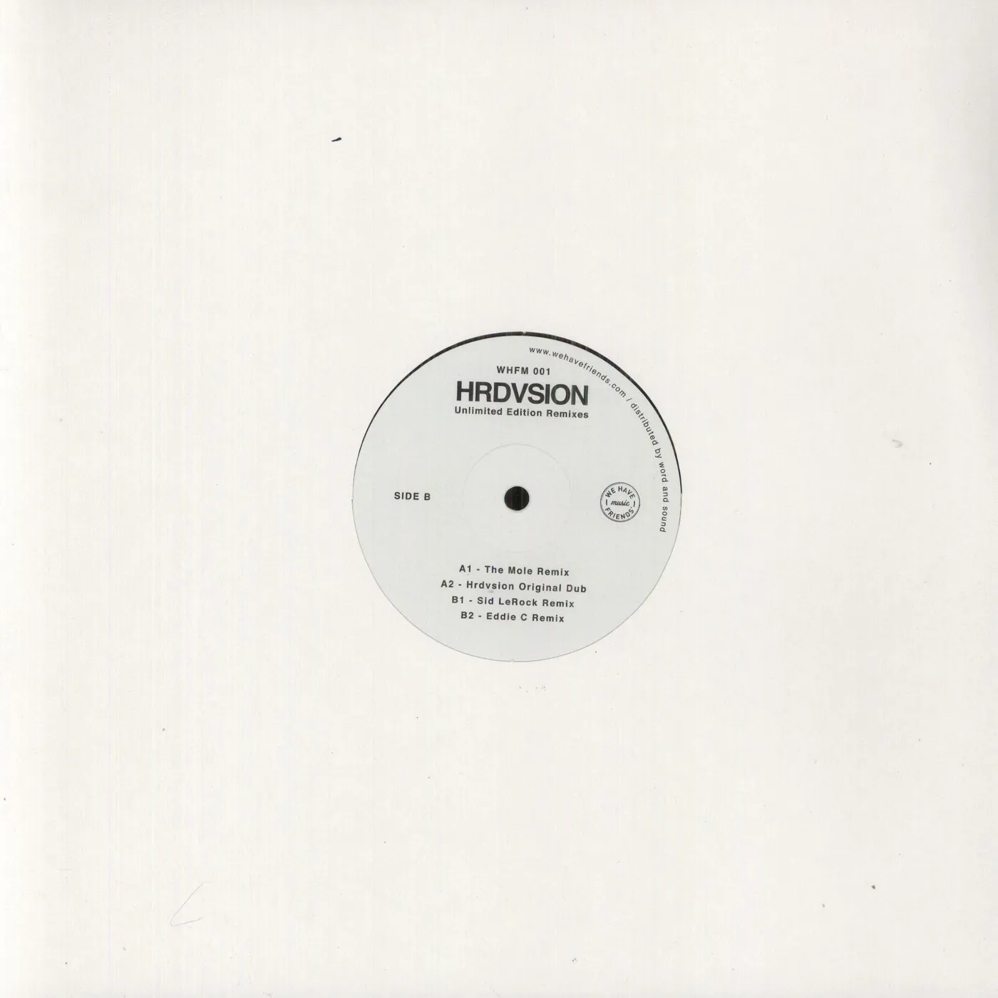 Hrdvsion Unlimited Edition Vinyl Record