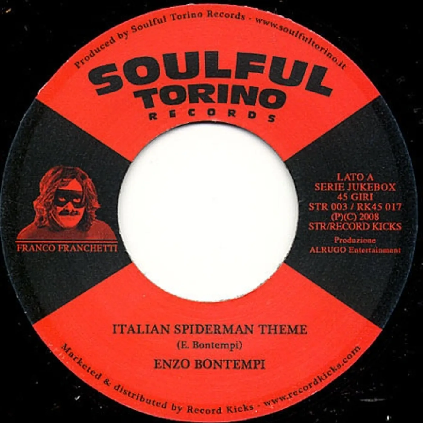 Enzo Bontempi ITALIAN SPIDERMAN THEME Vinyl Record