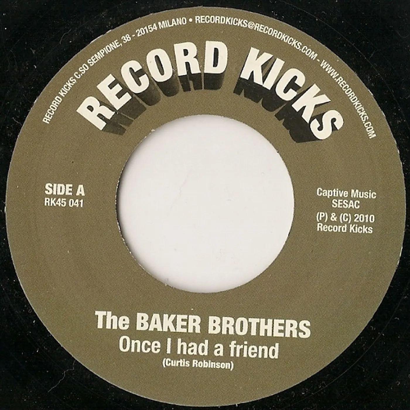 Baker Brothers ONCE I HAD A FRIEND Vinyl Record