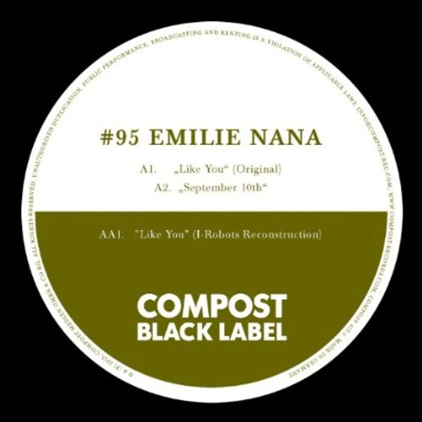 Emilie Nana COMPOST BLACK LABEL 95 Vinyl Record