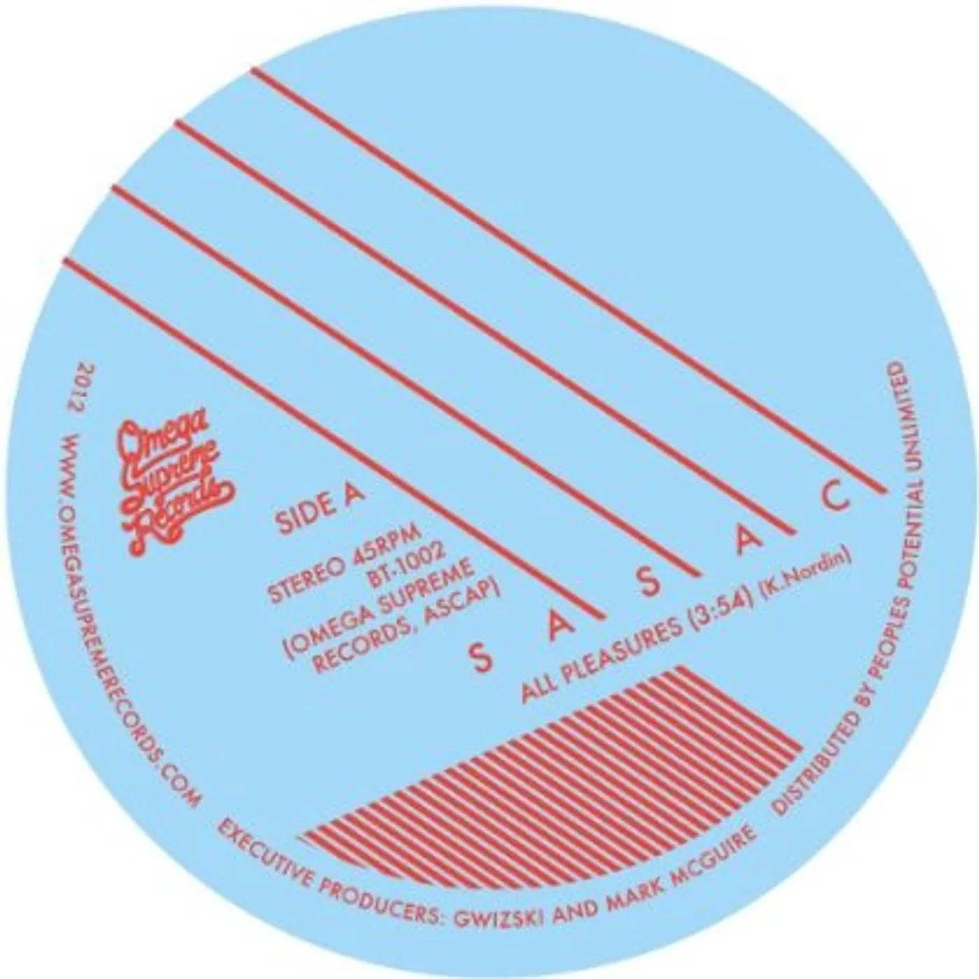 Sasac ALL PLEASURES / GARDEN SOUNDS Vinyl Record