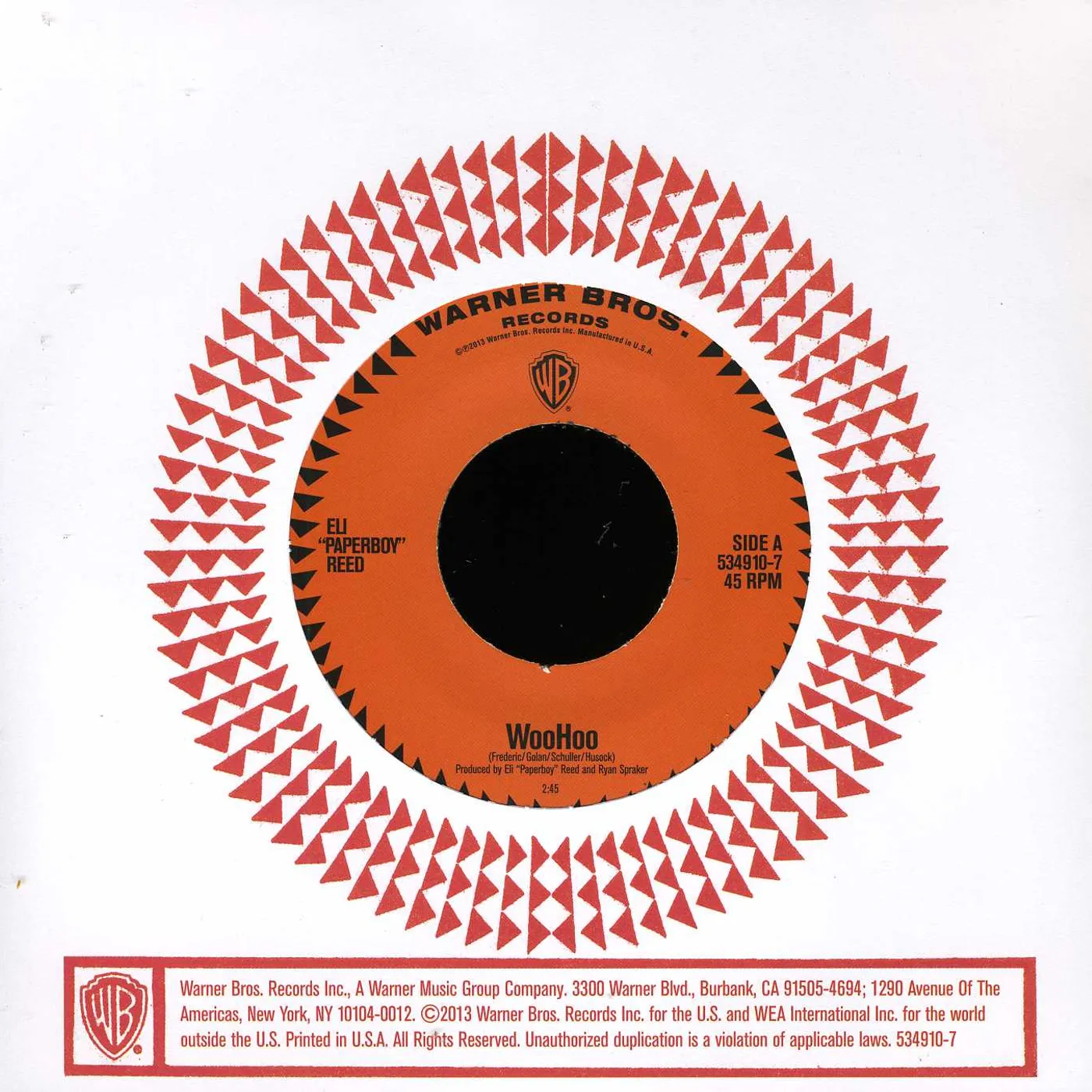 Eli "Paperboy" Reed WooHoo Vinyl Record