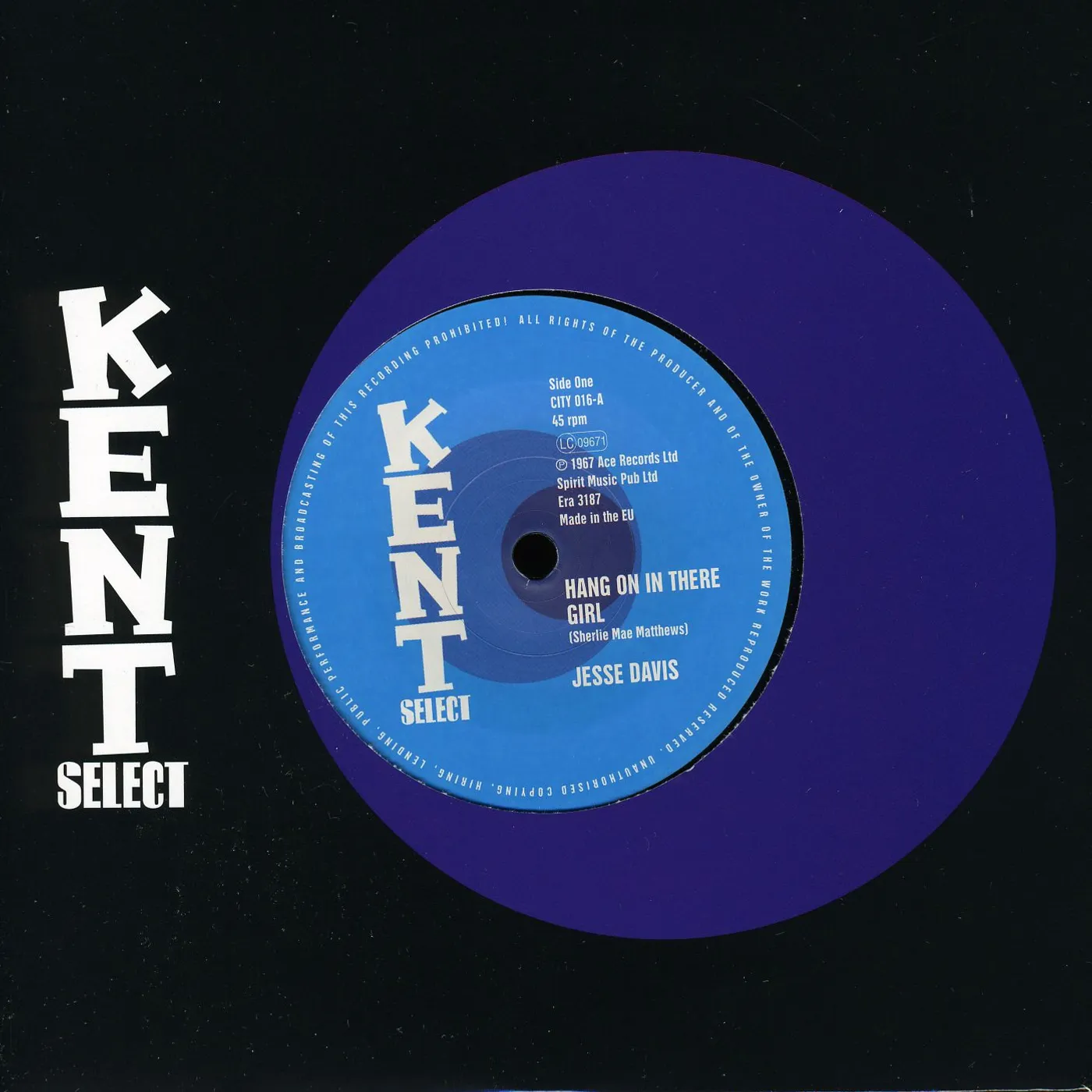 Jesse Davis Hang On In There Girl / Hang On In There Girl Vinyl Record