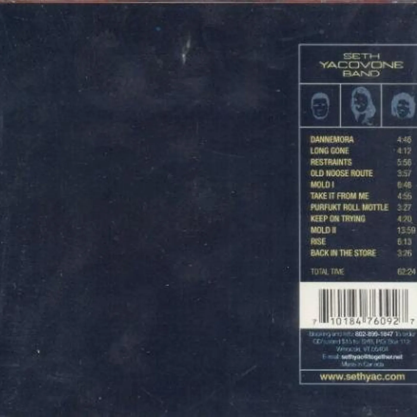 Seth Yacovone DANNEMORA CD