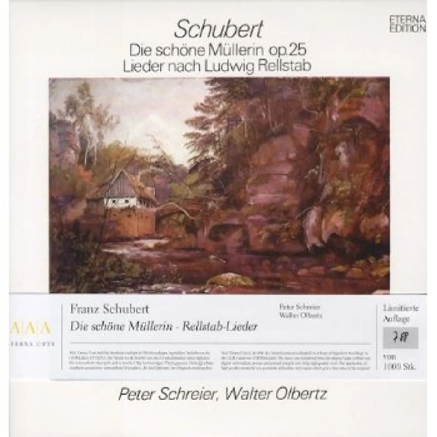 Schubert DIE SCHONE MULLERIN Vinyl Record