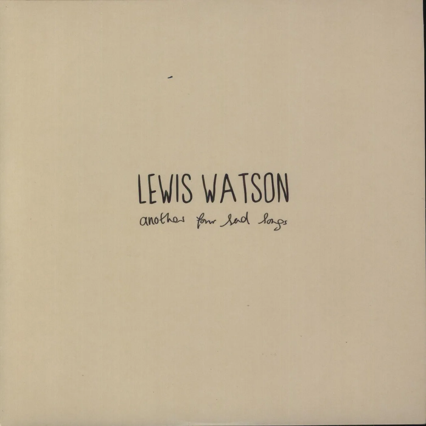 Lewis Watson ANOTHER FOUR SAD SONGS Vinyl Record - UK Release